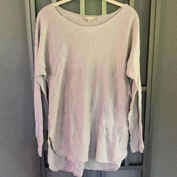 Joan Vass Light gray classic tunic sweater size M - Picture 1 of 4